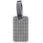 Funky Chevron Stripes Triangles Luggage Tags (Two Sides) Back