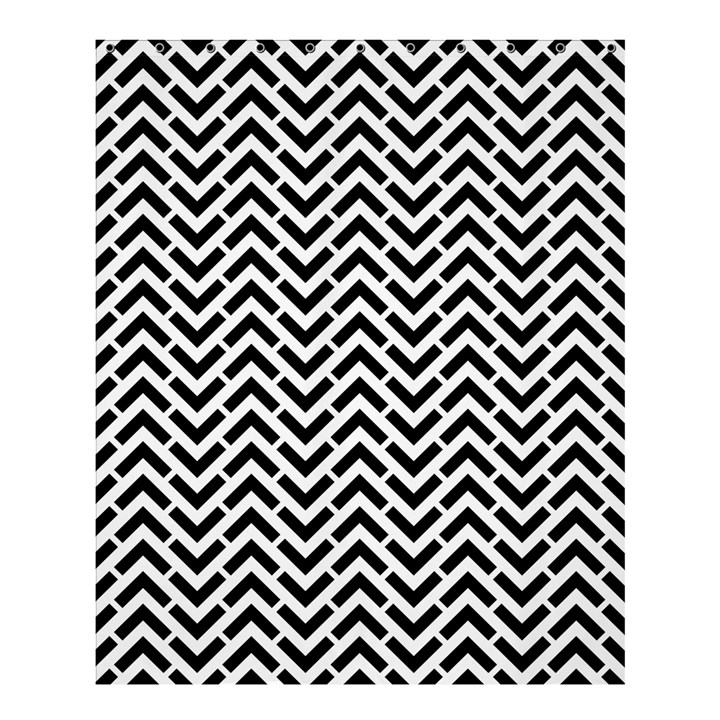 Funky Chevron Stripes Triangles Shower Curtain 60  x 72  (Medium) 