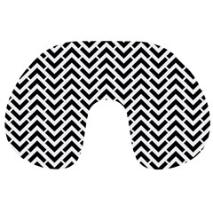 Funky Chevron Stripes Triangles Travel Neck Pillows by Mariart