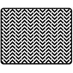 Funky Chevron Stripes Triangles Double Sided Fleece Blanket (medium)  by Mariart