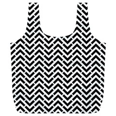 Funky Chevron Stripes Triangles Full Print Recycle Bags (l)  by Mariart