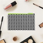 Funky Chevron Stripes Triangles Cosmetic Bag (XS) Back