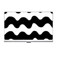 Lokki Cotton White Black Waves Business Card Holders by Mariart