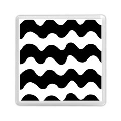 Lokki Cotton White Black Waves Memory Card Reader (square) 