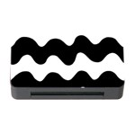 Lokki Cotton White Black Waves Memory Card Reader with CF Front