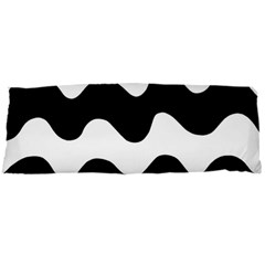 Lokki Cotton White Black Waves Body Pillow Case Dakimakura (two Sides) by Mariart