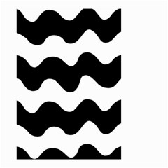 Lokki Cotton White Black Waves Small Garden Flag (two Sides) by Mariart