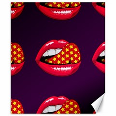 Lip Vector Hipster Example Image Star Sexy Purple Red Canvas 8  X 10 