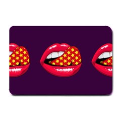 Lip Vector Hipster Example Image Star Sexy Purple Red Small Doormat 