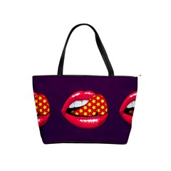 Lip Vector Hipster Example Image Star Sexy Purple Red Shoulder Handbags by Mariart