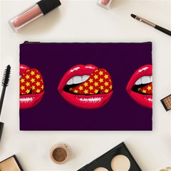 Lip Vector Hipster Example Image Star Sexy Purple Red Cosmetic Bag (large)  by Mariart