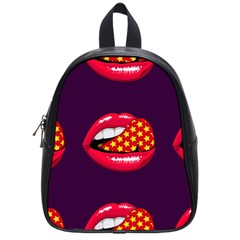 Lip Vector Hipster Example Image Star Sexy Purple Red School Bags (small)  by Mariart