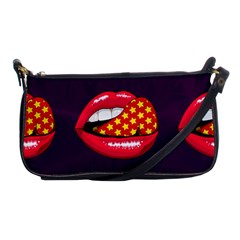 Lip Vector Hipster Example Image Star Sexy Purple Red Shoulder Clutch Bags by Mariart