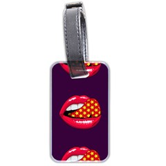 Lip Vector Hipster Example Image Star Sexy Purple Red Luggage Tags (two Sides)