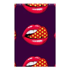 Lip Vector Hipster Example Image Star Sexy Purple Red Shower Curtain 48  X 72  (small)  by Mariart