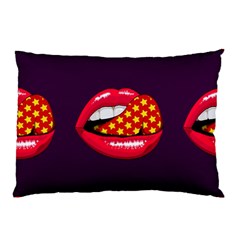 Lip Vector Hipster Example Image Star Sexy Purple Red Pillow Case (two Sides) by Mariart