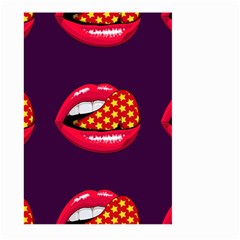 Lip Vector Hipster Example Image Star Sexy Purple Red Large Garden Flag (two Sides) by Mariart