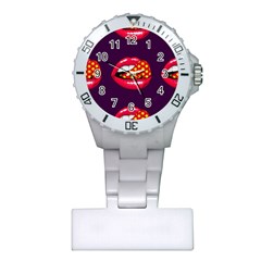 Lip Vector Hipster Example Image Star Sexy Purple Red Plastic Nurses Watch by Mariart