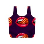 Lip Vector Hipster Example Image Star Sexy Purple Red Full Print Recycle Bags (S)  Front