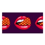 Lip Vector Hipster Example Image Star Sexy Purple Red Satin Shawl Front