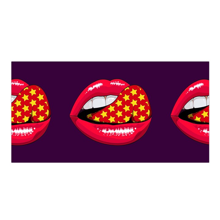 Lip Vector Hipster Example Image Star Sexy Purple Red Satin Shawl