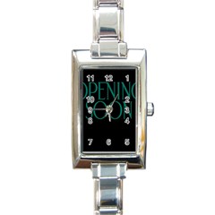 Opening Soon Sign Rectangle Italian Charm Watch