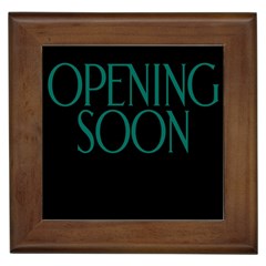 Opening Soon Sign Framed Tiles