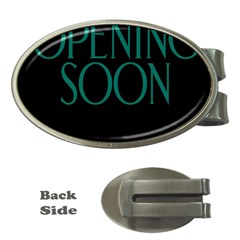 Opening Soon Sign Money Clips (oval) 