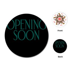 Opening Soon Sign Playing Cards (round)  by Mariart