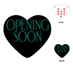 Opening Soon Sign Playing Cards (heart) 