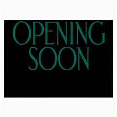 Opening Soon Sign Large Glasses Cloth by Mariart