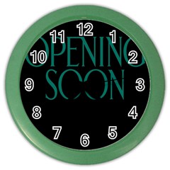 Opening Soon Sign Color Wall Clocks