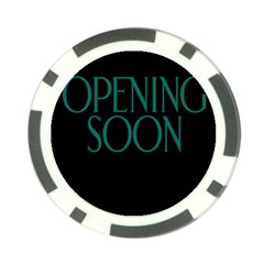 Opening Soon Sign Poker Chip Card Guard