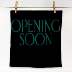 Opening Soon Sign Face Towel by Mariart