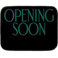 Opening Soon Sign Fleece Blanket (mini) by Mariart