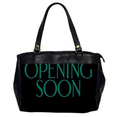 Opening Soon Sign Office Handbags (2 Sides)  by Mariart