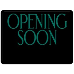 Opening Soon Sign Fleece Blanket (large)  by Mariart