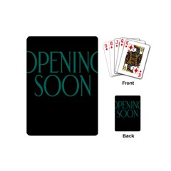 Opening Soon Sign Playing Cards (mini)  by Mariart