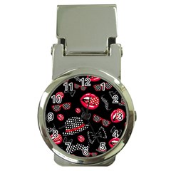 Lip Hat Vector Hipster Example Image Star Sexy Black Red Money Clip Watches by Mariart