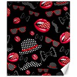 Lip Hat Vector Hipster Example Image Star Sexy Black Red Canvas 20  x 24   19.57 x23.15  Canvas - 1