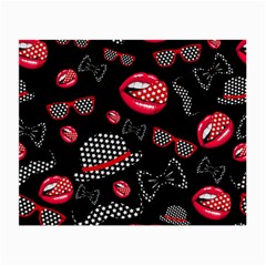 Lip Hat Vector Hipster Example Image Star Sexy Black Red Small Glasses Cloth (2-side) by Mariart