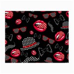 Lip Hat Vector Hipster Example Image Star Sexy Black Red Small Glasses Cloth (2-Side) Front