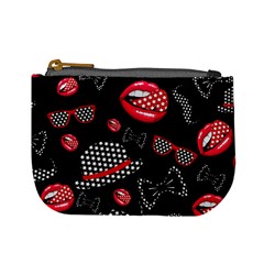 Lip Hat Vector Hipster Example Image Star Sexy Black Red Mini Coin Purses by Mariart