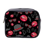 Lip Hat Vector Hipster Example Image Star Sexy Black Red Mini Toiletries Bag 2-Side Front