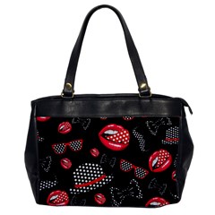 Lip Hat Vector Hipster Example Image Star Sexy Black Red Office Handbags by Mariart