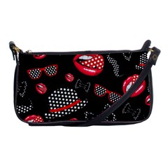 Lip Hat Vector Hipster Example Image Star Sexy Black Red Shoulder Clutch Bags by Mariart