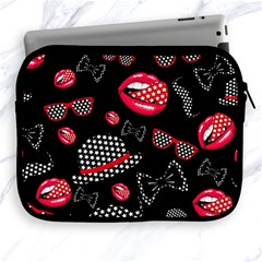 Lip Hat Vector Hipster Example Image Star Sexy Black Red Apple Ipad 2/3/4 Zipper Cases by Mariart