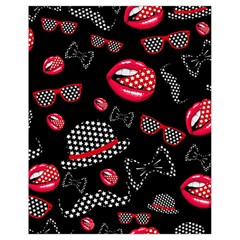 Lip Hat Vector Hipster Example Image Star Sexy Black Red Drawstring Bag (small) by Mariart