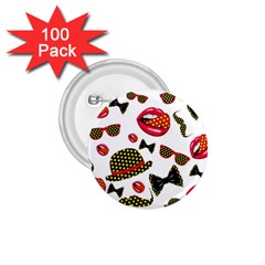 Lip Hat Vector Hipster Example Image Star Sexy 1 75  Buttons (100 Pack) 