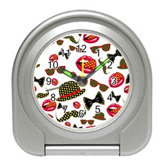 Lip Hat Vector Hipster Example Image Star Sexy Travel Alarm Clocks by Mariart